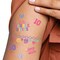 Big Dot of Happiness Preppy 10th Birthday Girl Temporary Tattoos, Hello Double Digits Party Favors, Wearable Activity Decor, 12 Sheets (84 Fake Tats)